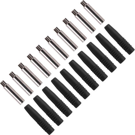 Lot de 10 connecteurs banane isolés de 2 mm avec capuchon de protection pour équipements de test, noirs. (1/5)