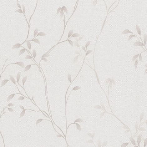 Empapelado estilo country Profhome 397672 papel pintado no tejido texturado con ornamentos florales mate crema beige 5,33 m2