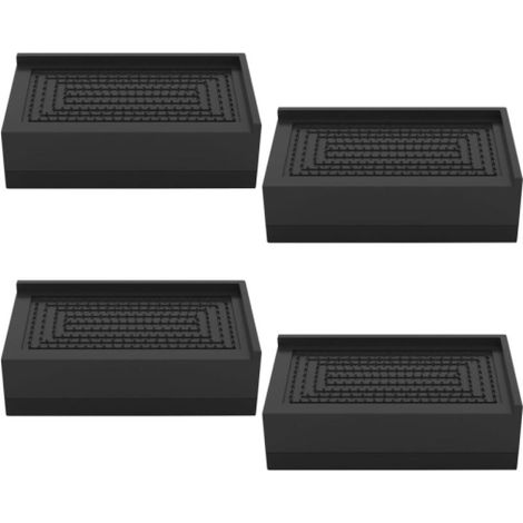 Lot de 4 Rehausseurs de Meubles Pour Canapé,(Rectangulaire,Noir)Table Basse,Lit,Armoire,Bureau Augmente la Hauteur de 40 mm (1/5)