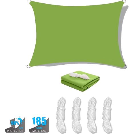 Vela ombreggiante impermeabile, protezione UV al 95%, 1 pezzo, 200x200 cm (1/2)