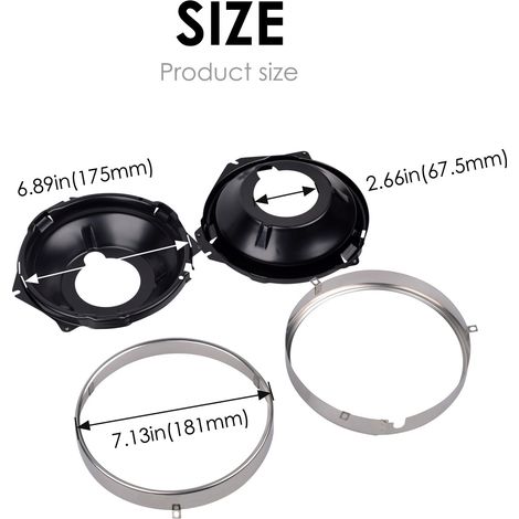 Compatible with 1967-1970 Chevrolet Camaro Nova headlight retainer mounting ring kit (1/4)