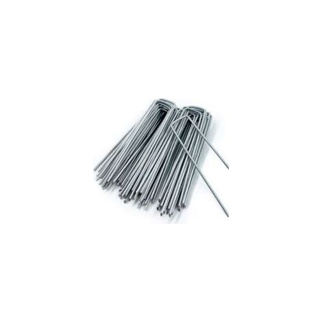 Erdspieße aus verzinktem Stahl (50 Stück) – Starke Erdklammern für Mulchgewebe, Drahtgeflecht und Netze – 150 mm lang, 30 mm breit, Ø 3 mm Sktooy (1/5)