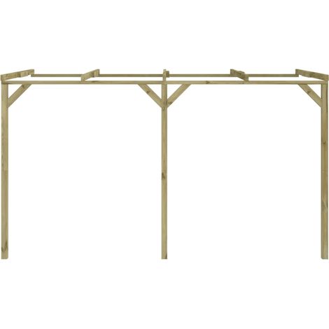 Pergola à appentis 2 x 4 x 2,2 m Bois (1/5)