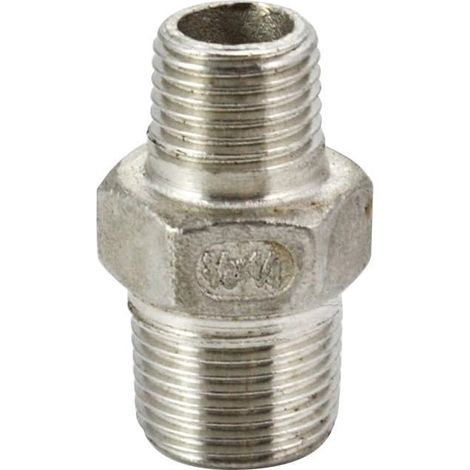 3/8"x 1/4" mâle Hex raccord/connecteur fileté Réducteur Connecteur de raccords tuyauterie/adaptateur, en acier inoxydable 304 NPT - (1/3)