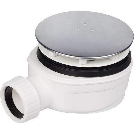 Vidage pour receveur de douche abaisse' mm.90 bouchon en acier inoxydable 120 mm.