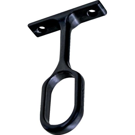 Pitons intermédiaires Tahaa zamak noir mat à visser pour tubes de penderie 30 x 15 mm - BILCOCQ DUVAL