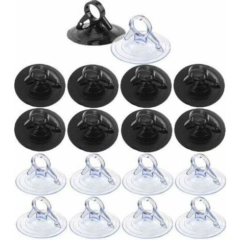 Ventouse 45 mm, 60 ventouses transparentes, ventouse de voiture sans crochets, petite ventouse transparente pour pare-soleil de voiture, cuisine, salle de bain, miroir mural, (1/4)