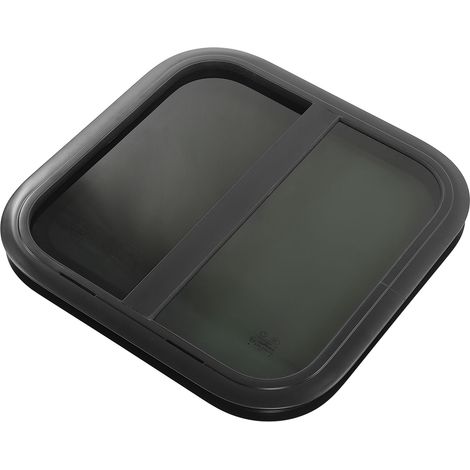 Schiebefenster für Wohnmobile, 500 mm breit x 500 mm hoch, gehärtetes, UV-beständiges Glas, bewegliches Moskitonetz, Aluminiumrahmen für Wohnwagen, Boote und Wohnmobile, Wandstärke 26–31 mm (1/5)