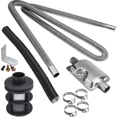 180cm Pipe + 24mm Exhaust Silencer + 25mm Air Filter Kit For Air Diesel (1/5)