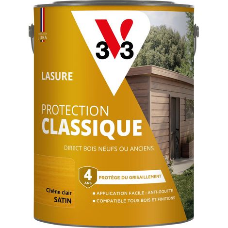 Lasure Protection Classique V33 CHÊNE CLAIR  Satin - 5L
