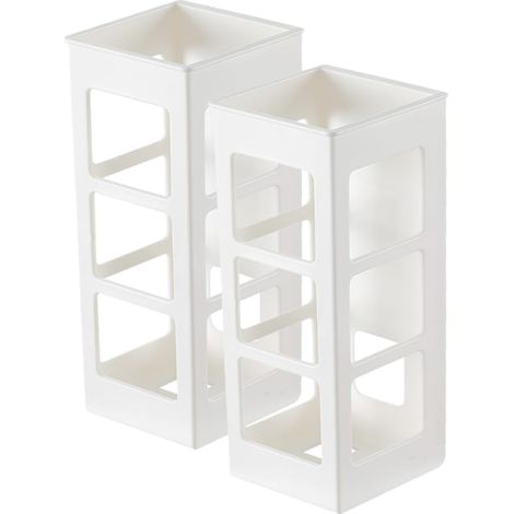 2pcs Boîte Rangement Murale Fer à friser sans Clous lisseur boucleur Organisateur Stockage Fournitures Cheveux Fer à Lisser étagère Rangement Polyvalent (1/5)