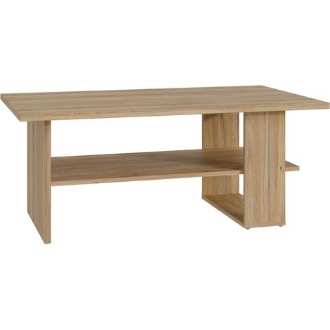 Tavolo Basso Rettangolare - TAVOLI DA CAFFÈ – Finitura Rovere Mauvella – 2 Piani – 110 × 60 × 45 cm (1/5)