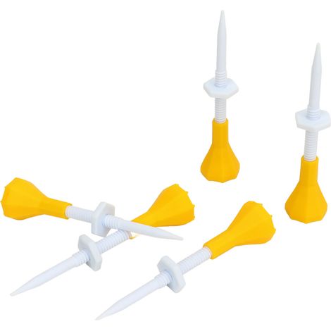 tees de golf en caoutchouc jaune à surface lisse pour améliorer votre score, kit de tees de golf pour l'entraînement au golf (1/5)