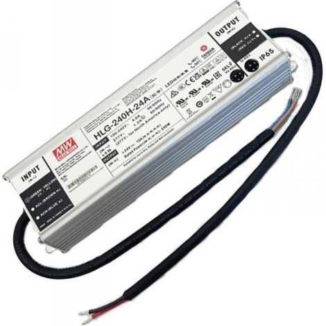 MW MEAN WELL HLG-240H-24A Alimentatore Led Driver IP67 240W 24V 10A Input 220V e 110V