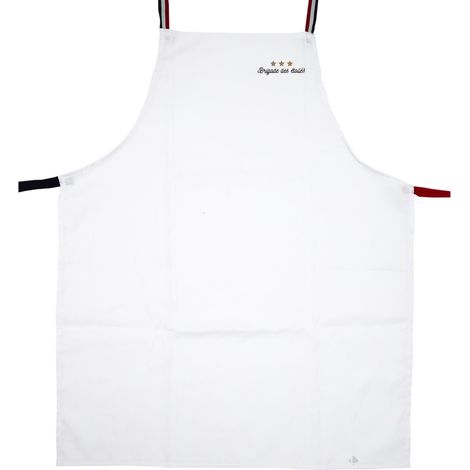 Tablier de cuisine 67x85 cm BRIGADE DES ÉTOILÉS Blanc (1/4)