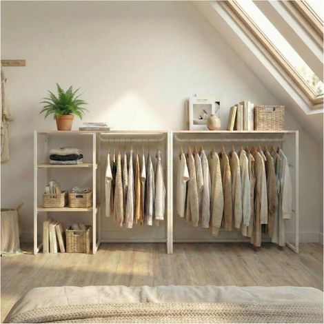 Set di 2 appendiabiti modulari da soffitta 200x85cm KADRA
