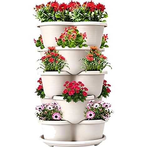 Vertikales Gartenpflanzgefäß 5 Stück Gestaffelte Erhöhte (1/5)