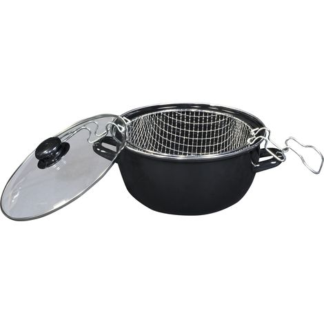 Baumalu - Friteuse émail 26 cm noir