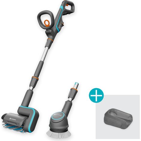 GARDENA Spazzola multiuso a batteria AquaBrush Universal 18V POWER FOR ALL, per pulire superfici esterne, senza batteria (14842-55) (1/5)