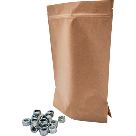 Lot de 200 Sachet kraft Doypack sans fenêtre 19 x 24 x 4,3 cm (1/5)