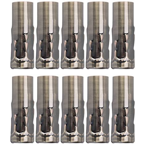 10 Pièces E14 Douille de Bougie Tube en Métal pour Support de Lampe Accessoires D'éclairage 25x80mm (Bronze vert) (1/5)