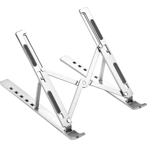 Soporte para computadora portátil plegable y de altura ajustable, soporte ergonómico de aleación de aluminio con ventilación de aire, compatible con MacBook Notebook de 10 a 15.6 pulgadas, color (1/5)