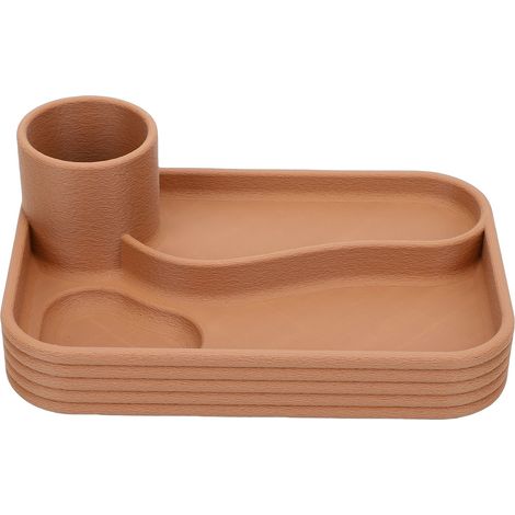 étagère rangement-Organiseur de Bureau Moderne avec Porte-Stylo en Plastique Portable pour Papeterie Bijoux Clés
