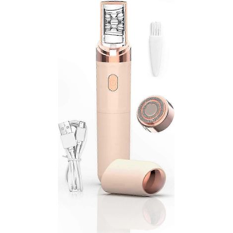 Épilateur facial 2-en-1 sans fil et rasoir de sourcils pour visage, mains, jambes, aisselles, maillot - Appareil d'épilation rechargeable à double fonction, peau douce, précision optimale (1/5)
