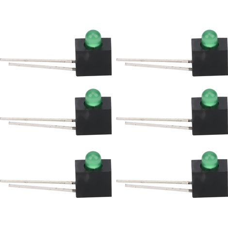 100 supports LED, abat-jour de 3 mm, coude à 90°, composants de contrôle industriel pour la lumière verte (1/5)