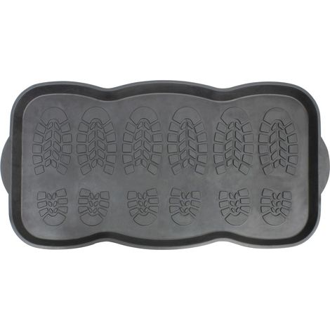 Multifunctional Rubber Shoe Drip Tray Boot Storage Doormat, 41x81cm, Black (1/4)