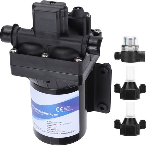 Pompe à membrane 12V DC avec interrupteur, 4 chambres, haute pression auto-amorçante (1/5)