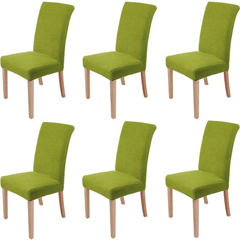 MINKUROW - Juego De 8 Fundas Elásticas Para Sillas De Comedor, Extraíbles Y Lavables, Modernas, Elásticas, Para Decoración De Sillas, Banquetes, Bodas, Fiestas (Verde Aguacate) (1/5)