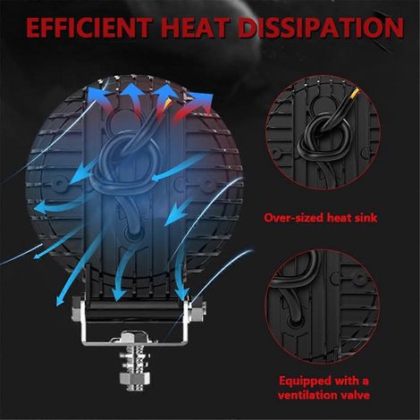 Runde LED-Arbeitsscheinwerfer mit 10 cm Durchmesser (4 Zoll) mit Blinklicht und Tagfahrlicht für LKWs und ATVs. (1/5)
