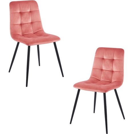 Packs Sillas Comedor - Pack 2 Sillas Stuhl Terciopelo - Rosa (1/5)