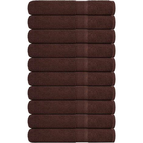 vidaXL Saunatücher 10 Stk. Braun 80x200 cm 360 g/m² 100% Baumwolle