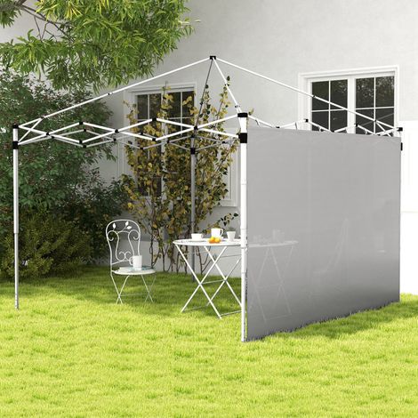 Panneaux latéraux Pop-Up pour tonnelle 3x3m ou 3x6m, lot de 2 stores de rechange, gris