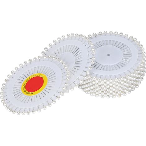 480Pcs Pearl Head Pins Metal Straight Quilting Needles for Sewing Dressmaking EmbroideryWhite (1/5)