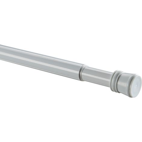 Rideau de douche, extensible de 140 à 260 cm, blanc (1/5)