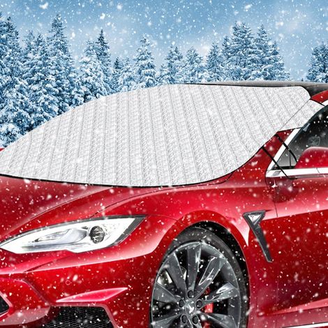 Bâche pare-brise voiture 142x96cm, protection hivernale, anti-neige, glace, gel (1/5)