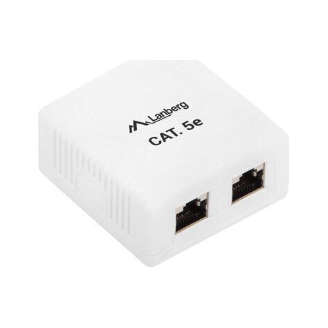 Conector de datos FTP 2xRJ45 de montaje en superficie cat.5e OS5-0002-W (1/3)
