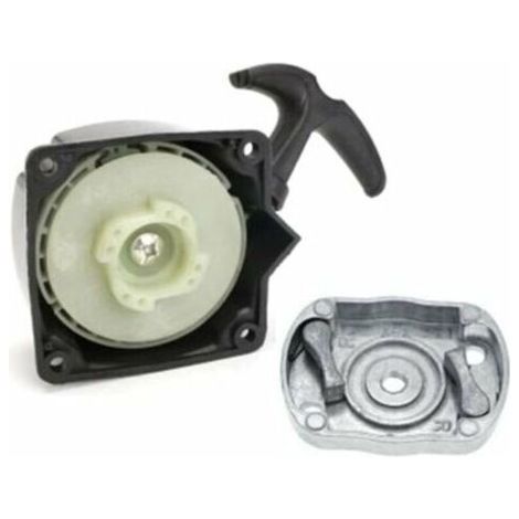 Lanceur De Démarreur pour Débroussailleuse Whipper Snipper Strimmer - Démarreur de Remplacement en Nylon PA6 et Aluminium, Noir, Dimensions 80x35mm, Kit Pull Panel (1/4)