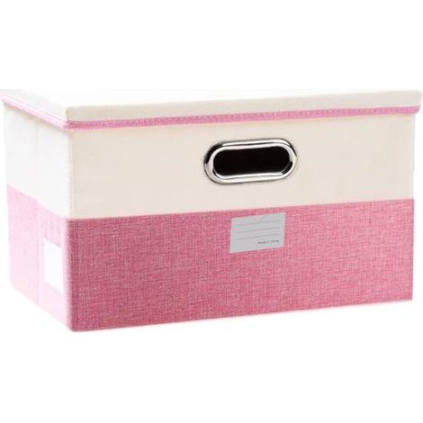 Boîte de rangement pliable en tissu avec couvercle, panier de rangement cubique avec couvercle pour la maison, la chambre, le placard ou le bureau. (1/5)