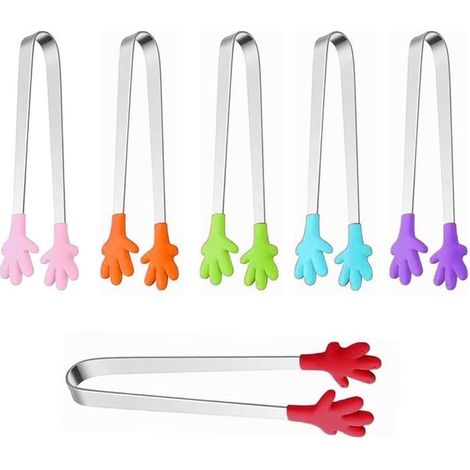 Pinces à Glaçons - Non spécifié - Mini Pinces en Silicone - 6 Couleurs - Antidérapantes - Haute Qualité (1/4)