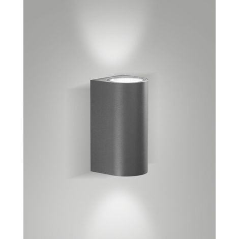 Luminaire extérieur LED Fabas Luce Heli Dark Grey aluminium gris L 10,5 cm 12 W 3000 K IP54 1416 lm réf. 6559-26-294 (1/3)