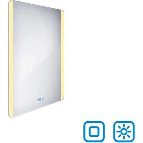 Nimco - Spiegel mit LED-Beleuchtung, 50x70 cm, zwei Berührungssensoren ZP 17001VX (1/5)