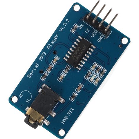 Module lecteur MP3 avec contrôle par port série UART, carte de lecture musicale avec emplacement pour carte mémoire. (1/5)