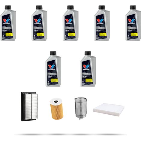 Kit tagliando 4 FILTRI e 7L OLIO compatibile con Hyundai Santa FE III 2.0 crdi 136kw dal 2015 (1/5)