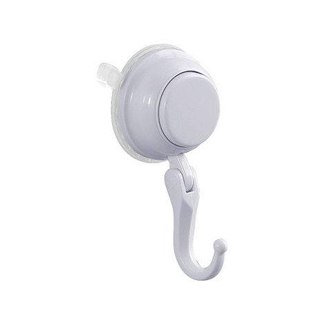 Gedy Vesuvio Percha C/Ventosa, Bianco, 5,5 x 3 x 11 cm (1/3)
