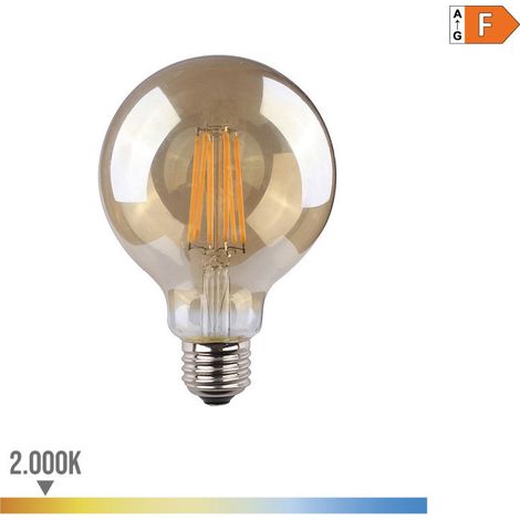 Ampoule Led Vintage Ballon E27 Filament Led, Verre Vintage, Lumière Chaude - Edm (1/3)