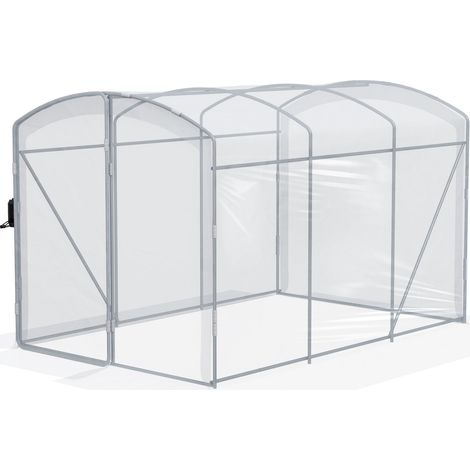 Begehbares Tunnelgewächshaus, transparente Abdeckung, 3x2x2 m